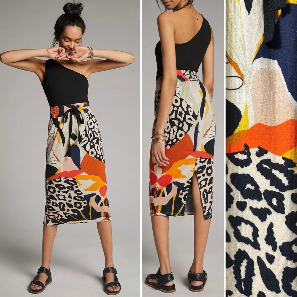 Anthropologie Multicolor Midi Skirt